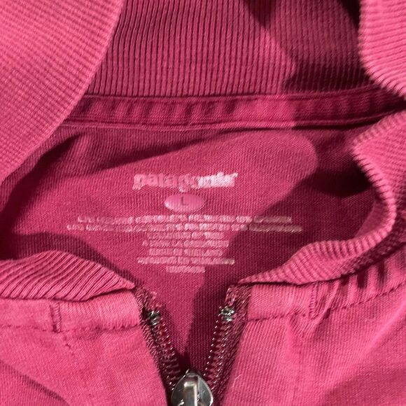 Patagonia Jacket Full Zip Pockets Long Sleeve Sweater Red Women's Size Large - Picture 2 of 8
